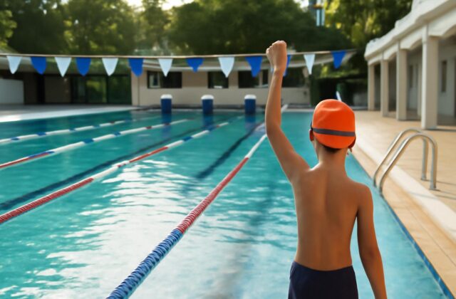 morning swimming pool