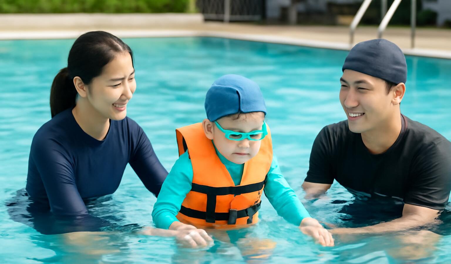 family swimming pool