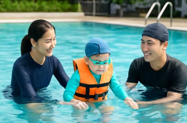 family swimming pool