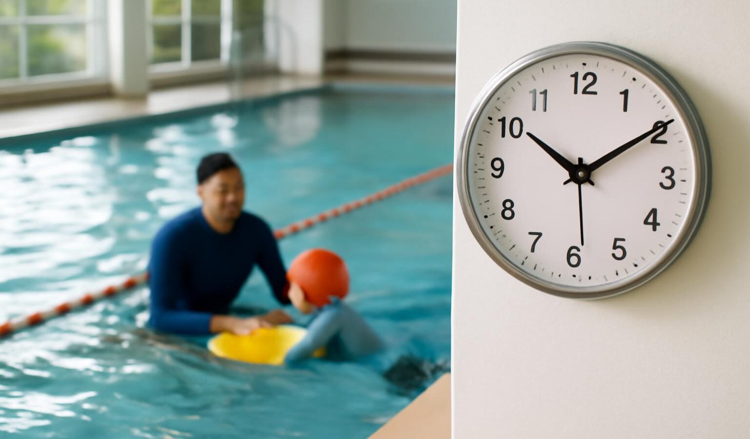 swimming lesson clock