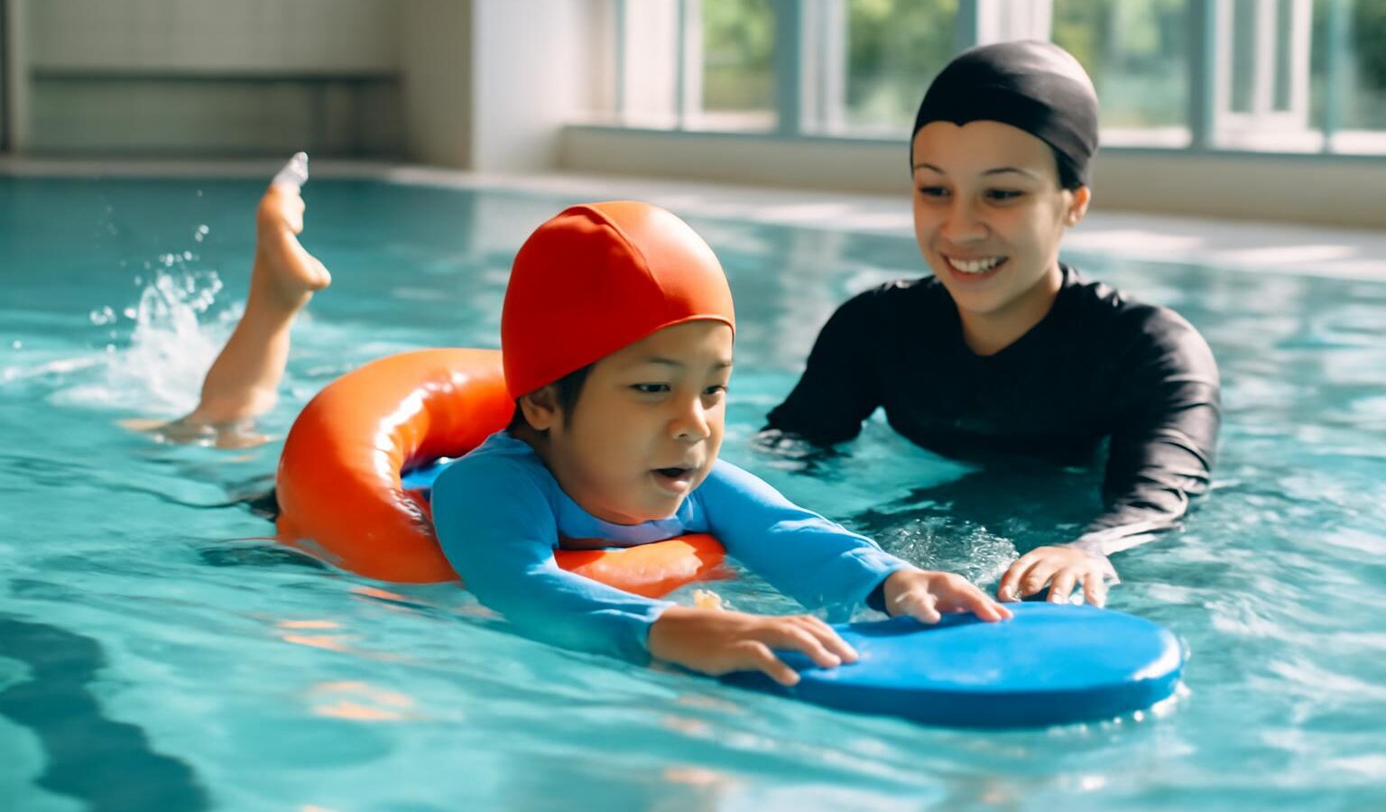 child swimming class