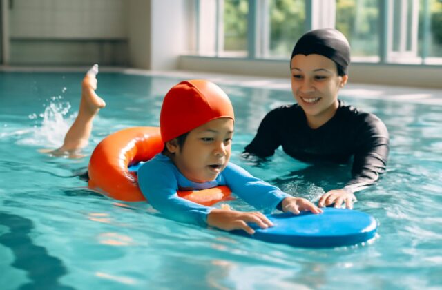child swimming class