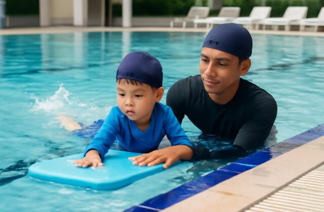 child first swim lesson