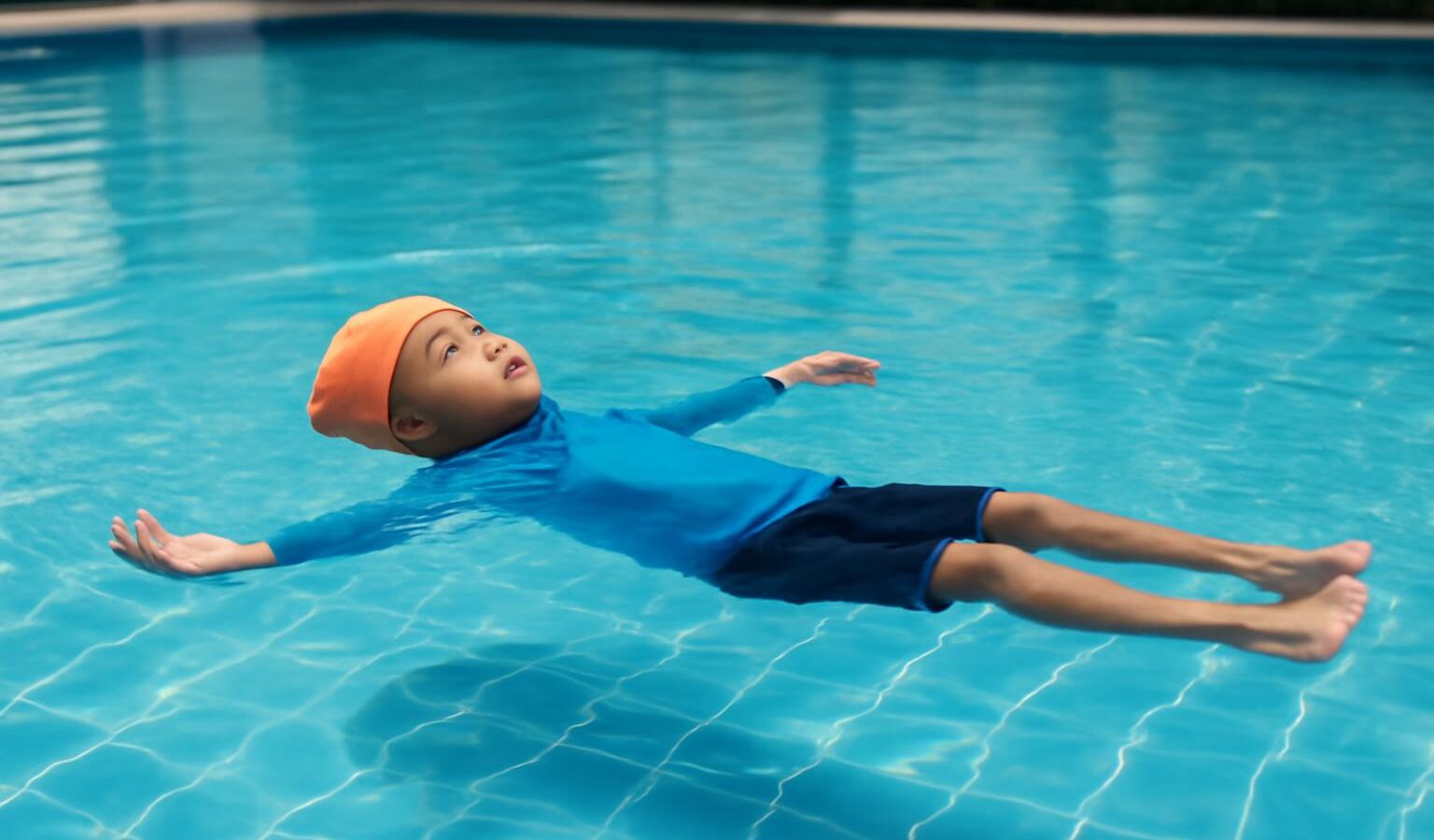 calm floating pool