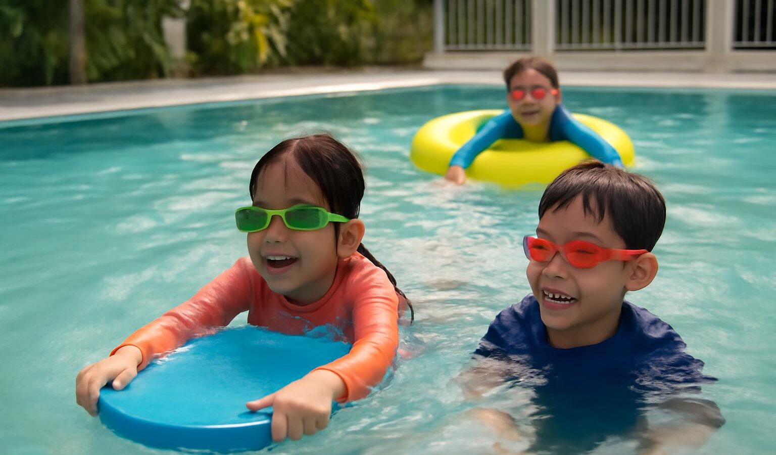 kids playing pool